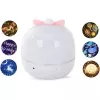 Kiddyz WH-16E Dream Projection Night Lamp (12x12x12 cm) su 6 šablonų plėvelėmis, USB-C įkraunama, balta