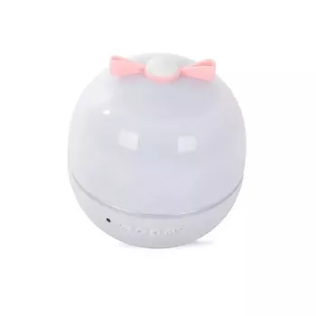 Kiddyz WH-16E Dream Projection Night Lamp (12x12x12 cm) su 6 šablonų plėvelėmis, USB-C įkraunama, balta