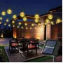 Elight Garden Decor Solar IP65 LED stikliniai rutuliai girlianda 7m 40 lempučių šilta balta