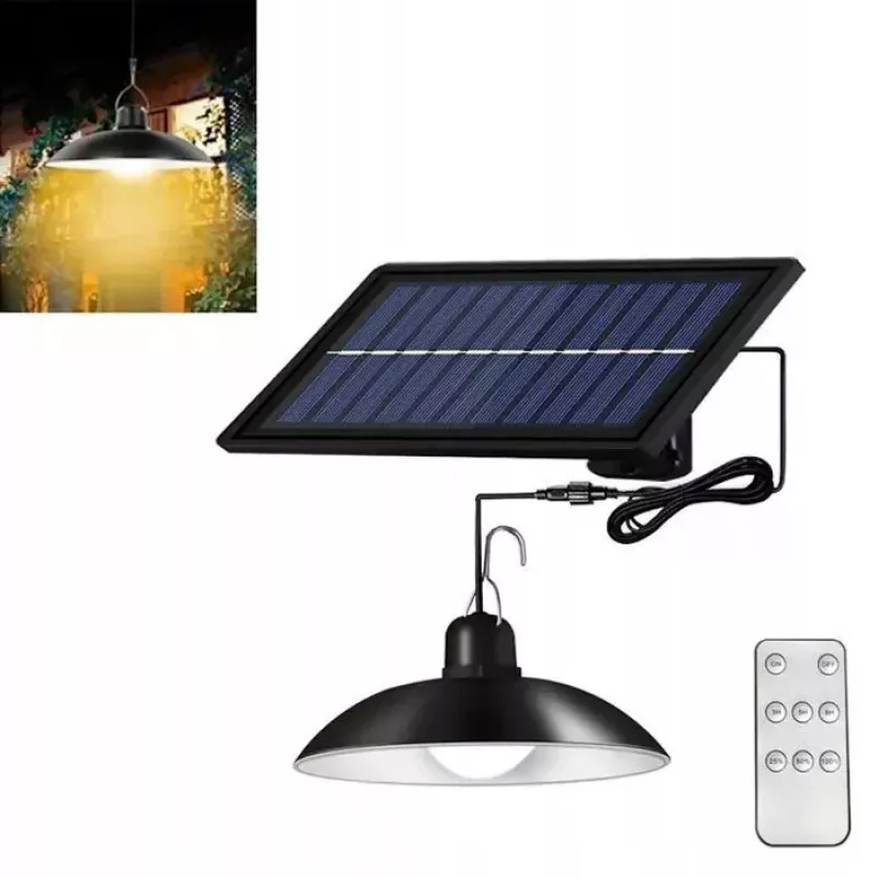Elight Garden Decor Solar IP65 LED Solo Hanging Lamp (14,8x6,4 cm) su tamsos jutikliu ir nuotolinio valdymo pultu