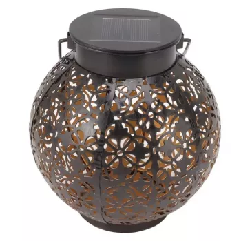 Elight Garden Decor Solar IP65 LED Retro Lantern Shape Hanging Lamp (15x15cm) with Dark Sensor