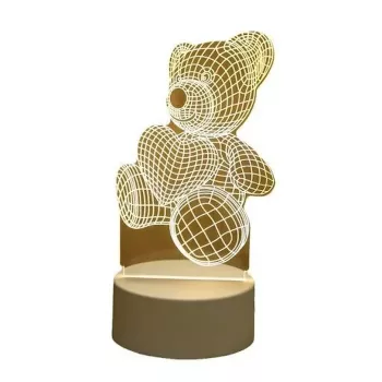 Elight ILU 3D Illusion LED naktinė lempa su futbolo kamuolio daugiaspalve šviesa (25x15cm) USB maitinimas