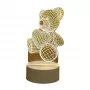 Elight ILU 3D Illusion LED naktinė lempa su futbolo kamuolio daugiaspalve šviesa (25x15cm) USB maitinimas