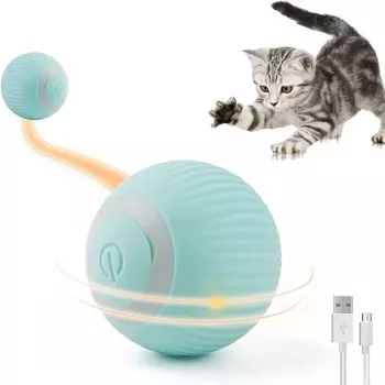 iLike iBL Interaktyvus augintinio žaislas riedantis kamuoliukas 4,3 cm su automatiniu judėjimu / naktiniu LED USB-C įkraunamas