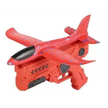 Kiddyz Styrofoam Airplane Gun Launcher su sklandytuvu, patvarus ir lengvas žaislas