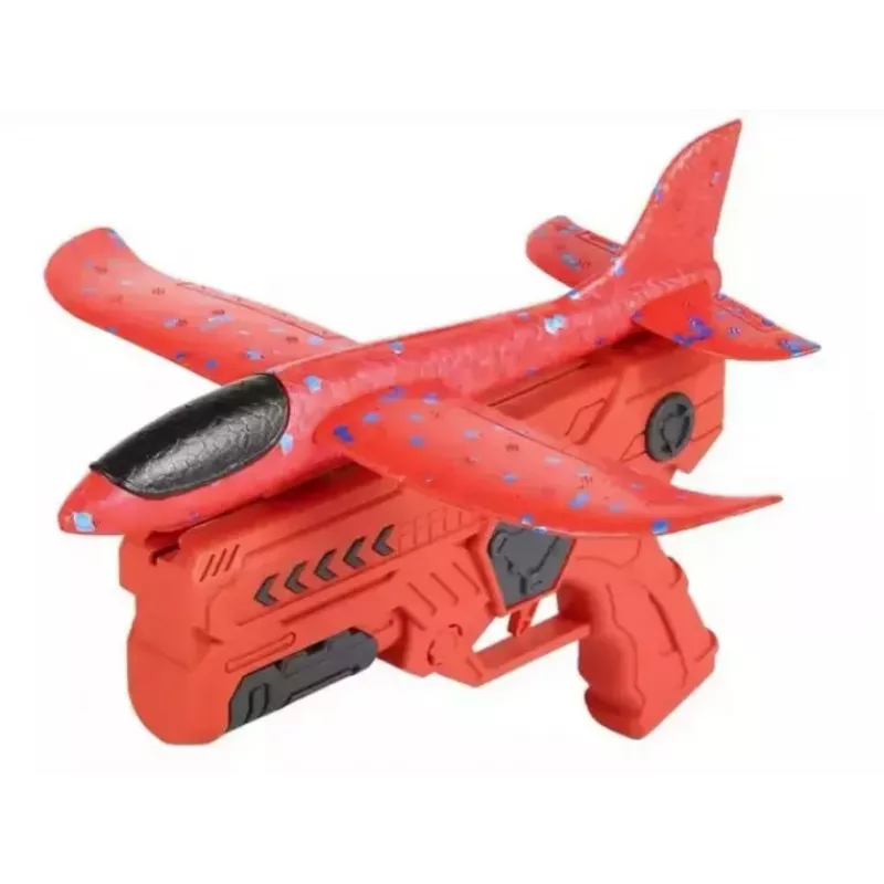 Kiddyz Styrofoam Airplane Gun Launcher su sklandytuvu, patvarus ir lengvas žaislas