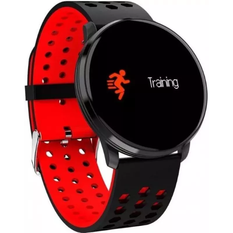 iWear M9 Round Smart & Fit Watch su pilnu lietimu 1.3 colio IPS, medijos valdymu, širdies ritmu, kraujospūdžiu, juoda