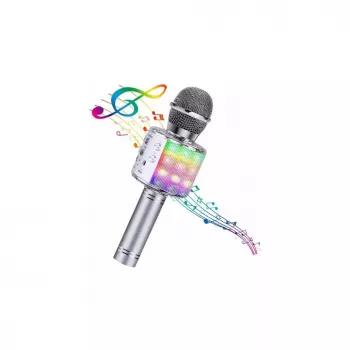 BEMI M85 Karaoke mikrofonas su garsiakalbiu, balso keitimo efektais, įrašymu, Micro SD, USB, Bluetooth