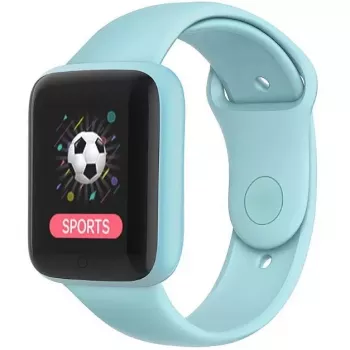 iWear M7 Smart & Fit Watch su pilnu lietimu 1,3 inch IPS, medijos valdymu, širdies ritmu, kraujospūdžiu, šviesiai mėlyna