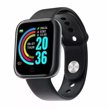 iWear M8 Smart & Fit Watch su pilnu lietimu 1,3 colio IPS, širdies ritmu, kraujospūdžiu, socialinėmis funkcijomis, juoda