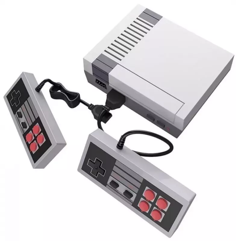 GameBox R6 8-bit Retro TV AV RCA Analoginė žaidimų konsolė su dviem valdikliais ir 620 įtaisytų žaidimų