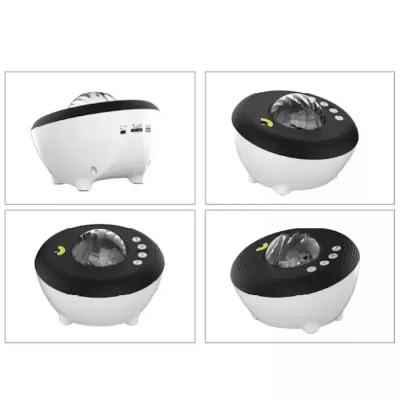 Elight J1 Aurora projektorius su atmosferos garsais ir Bluetooth garsiakalbiu, išmanusis Wi-Fi Bluetooth programėlės valdymas, baltas