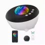 Elight J1 Aurora projektorius su atmosferos garsais ir Bluetooth garsiakalbiu, išmanusis Wi-Fi Bluetooth programėlės valdymas, baltas