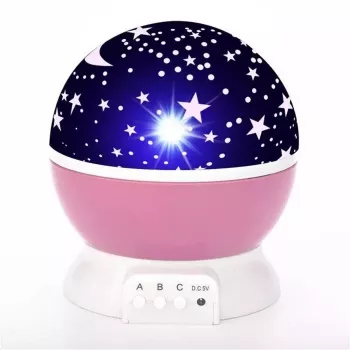Elight L1 2in1 Star Sky Projector and Night Lamp with 4x AAA / USB Cable 220V Power Pink