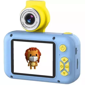 CP FL1 Kids HD 1080p Flip Lens Photo & Video Camera su MicroSD kortelės lizdu ir 2 colių spalvotu LCD ekranu