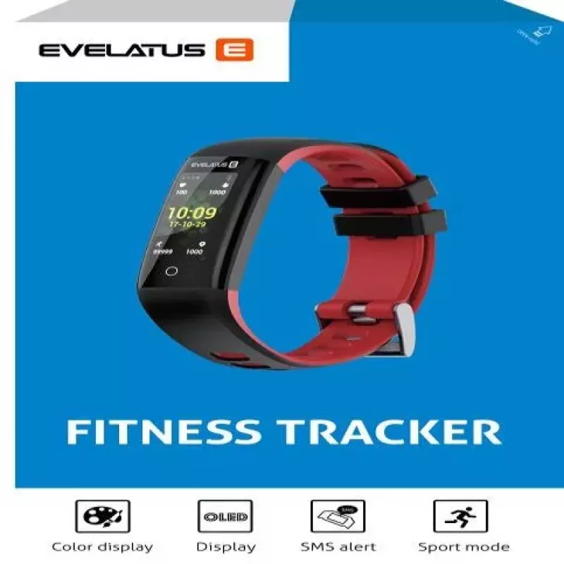 Evelatus Fitness Tracker EFT02 Juoda Raudona