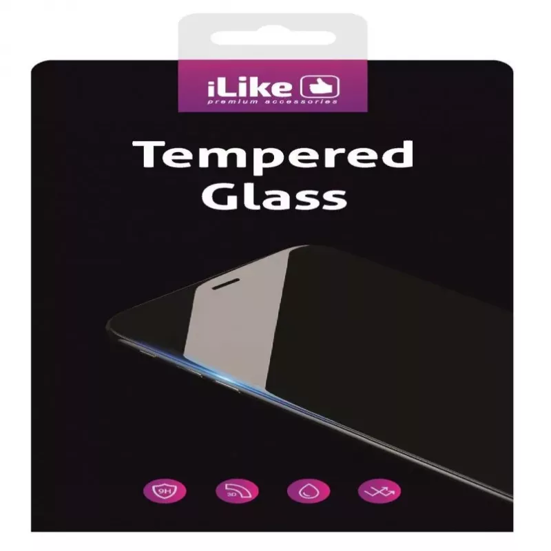 iLike Apple iPhone 6 / 6s 3D lenktas grūdinto stiklo ekrano apsauginis stikliukas juodas