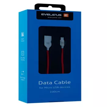 Evelatus Micro-USB laidas EDC04 raudonas 1m