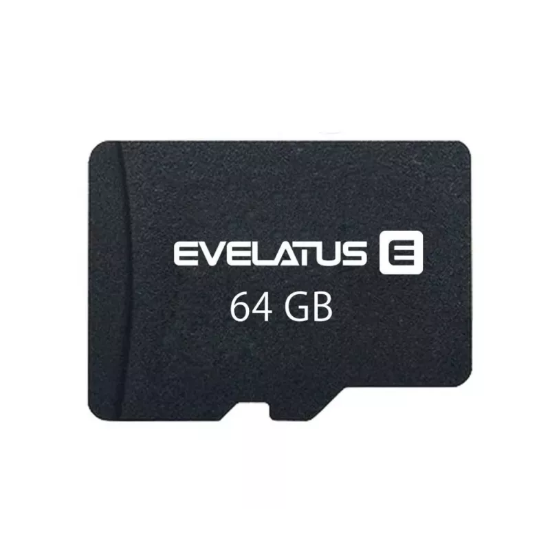 Evelatus MicroSDXC 64GB Class 10 UHS-I U1 V10 atminties kortelė, 60MB/s skaitymas, 20MB/s rašymas