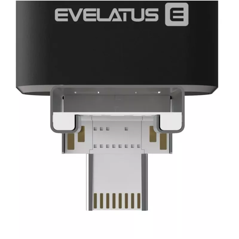 Evelatus USB Flash 4in1 64GB EFD03 (USB, Micro, Type C ir iPhone) Juoda