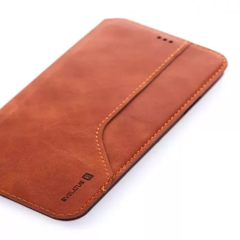 Evelatus Apple iPhone X / XS Cissais Brown Leather Back Cover