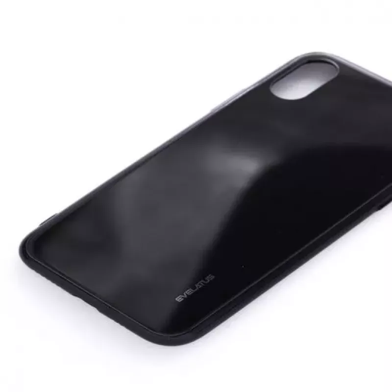 Evelatus Apple iPhone X/XS Water Ripple Full Color Electroplating Tempered Glass Screen Protector Black