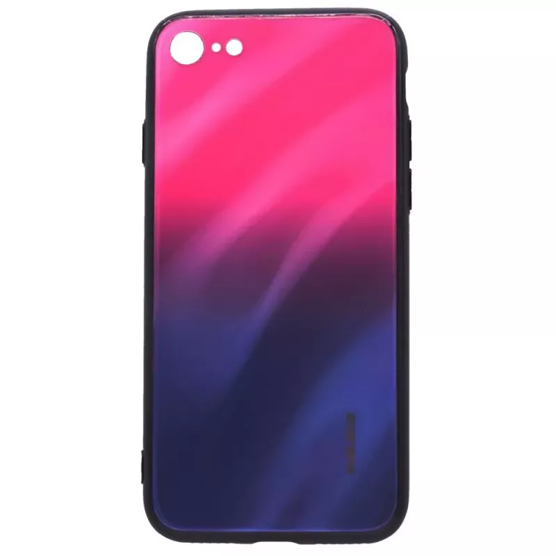 Evelatus Apple iPhone 7/8/SE2020/SE2022 Water Ripple Gradient Color Anti-Explosion Tempered Glass Case Gradient Pink-Purple