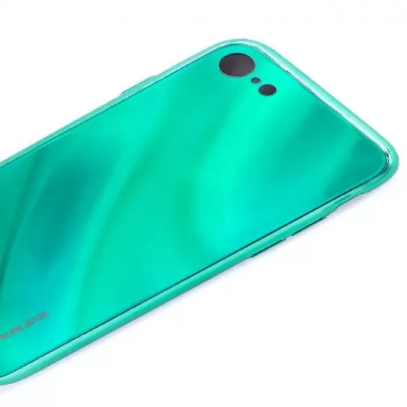 Evelatus Apple iPhone 7/8 Water Ripple Full Color Electroplating Tempered Glass Screen Protector Green