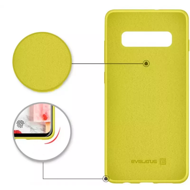 Evelatus Samsung Galaxy S10 Nano Silicone Case Soft Touch TPU Yellow