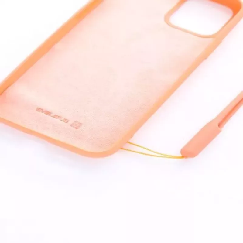 Evelatus Apple iPhone 11 Pro Soft Touch Silicone Case with Strap Pink