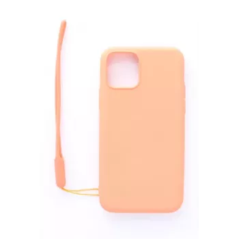 Evelatus Apple iPhone 11 Pro Soft Touch Silicone Case with Strap Pink