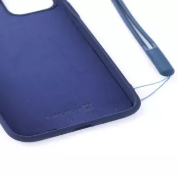Evelatus Apple iPhone 11 Pro Soft Touch Silicone Case with Strap Dark Blue