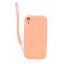 Evelatus Apple iPhone XR Soft Touch Silicone Case with Strap Pink