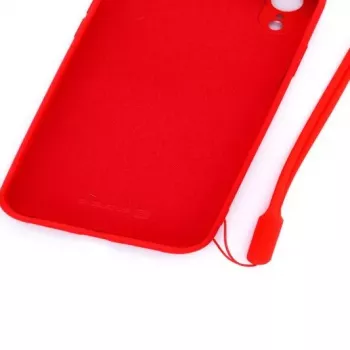 Evelatus Apple iPhone XR Soft Touch Silicone Case with Strap Red