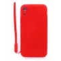 Evelatus Apple iPhone XR Soft Touch Silicone Case with Strap Red