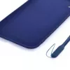 Evelatus Apple iPhone XR Soft Touch Silicone Case with Strap Dark Blue