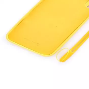 Evelatus Apple iPhone XR Soft Touch Silicone Case with Strap Yellow