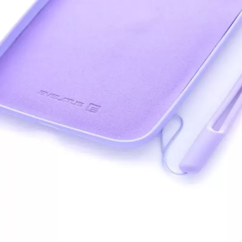 Evelatus Apple iPhone XR Soft Touch Silicone Case with Strap Purple