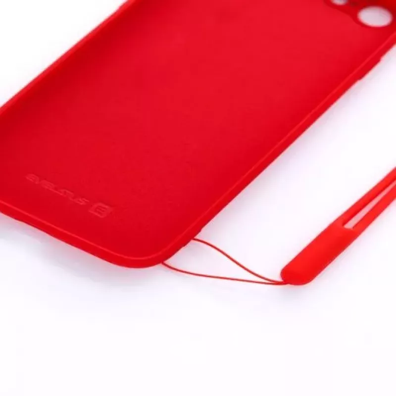 Evelatus Apple iPhone 7/8/SE2020/SE2022 Soft Touch Silicone Case with Strap Red