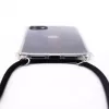 Evelatus Apple iPhone 11 Pro Max dėklas su virvele, juodas permatomas
