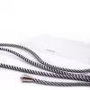 Evelatus Apple iPhone Xs MAX dėklas su virvute, juodos juostelės, permatomas