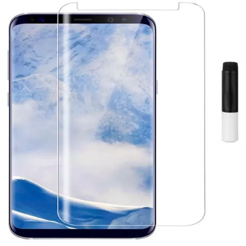 EVELATUS Samsung Galaxy S9 Plus skaidrus stiklo UV ekrano apsauga su skystais klijais