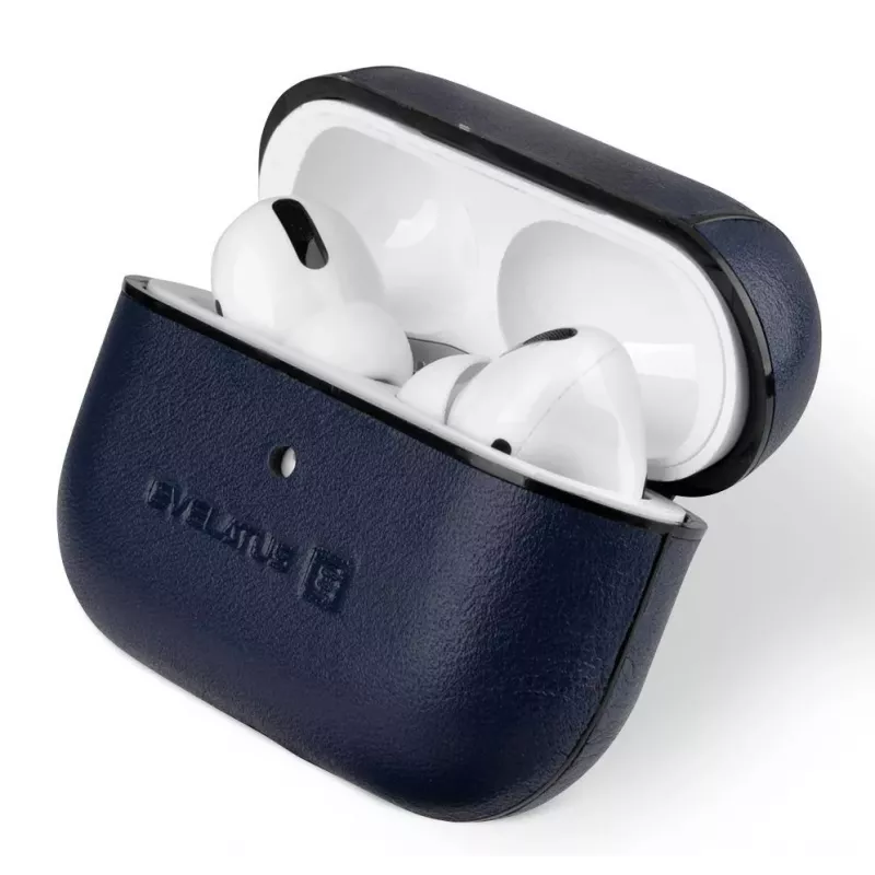 Evelatus Apple AirPods Pro Leather Protective Case Dark Blue
