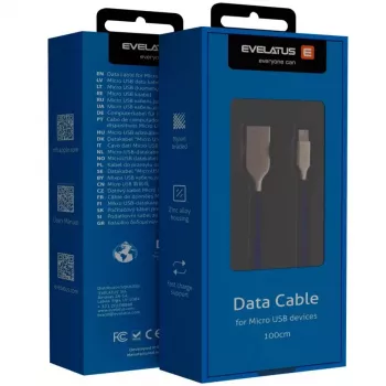 Evelatus Micro-USB laidas EDC04 mėlynas 1m