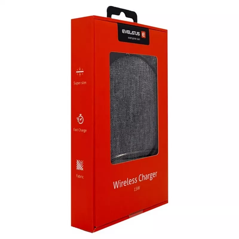 Evelatus Wireless Desk Charger EWC04 Fabric - 10W Qi įkrovimo padėklas