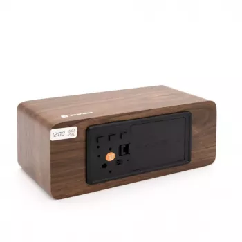 Evelatus Multifunctional Clock EMC01 Wooden - LED skaitmeninis žadintuvas su temperatūros ir drėgmės rodymu