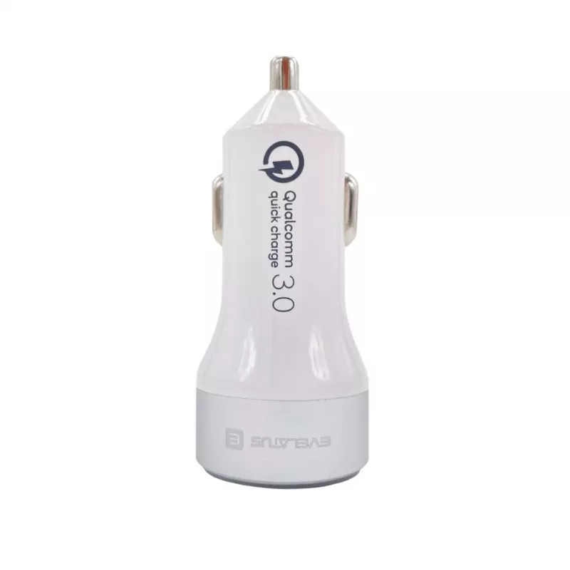 Evelatus Quick Car Charger QCC03 White - QC3.0 30W Dual USB