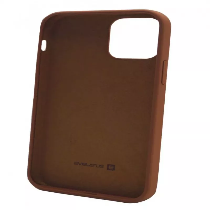 Evelatus Apple iPhone 12/12 Pro Premium Soft Touch Silicone Case Dark Coffee