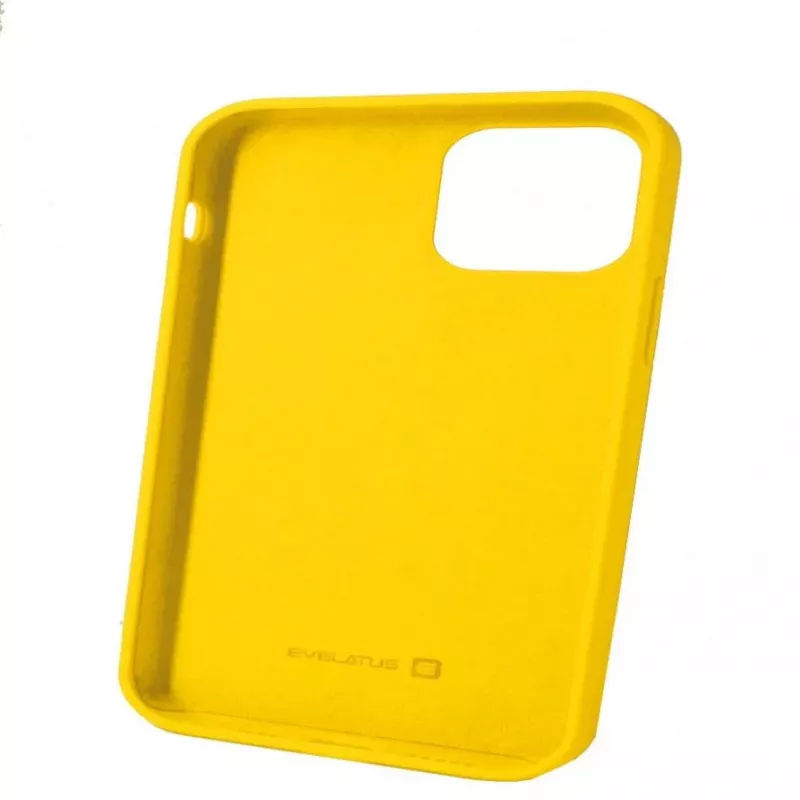 Evelatus Apple iPhone 12/12 Pro Premium Soft Touch Silicone Case Lemon Yellow