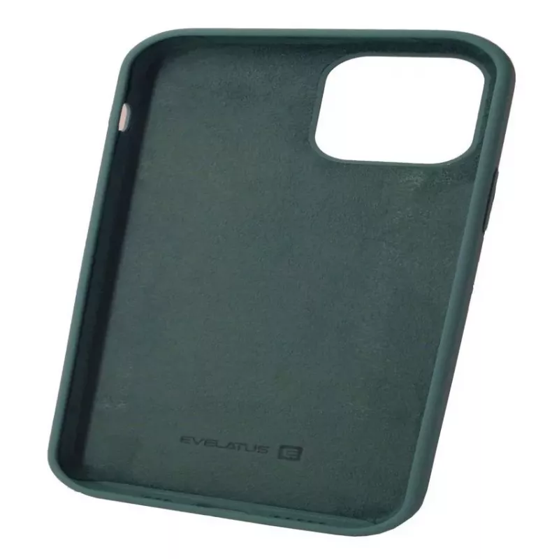 Evelatus Apple iPhone 12/12 Pro Premium Soft Touch Silicone Case Pine Green